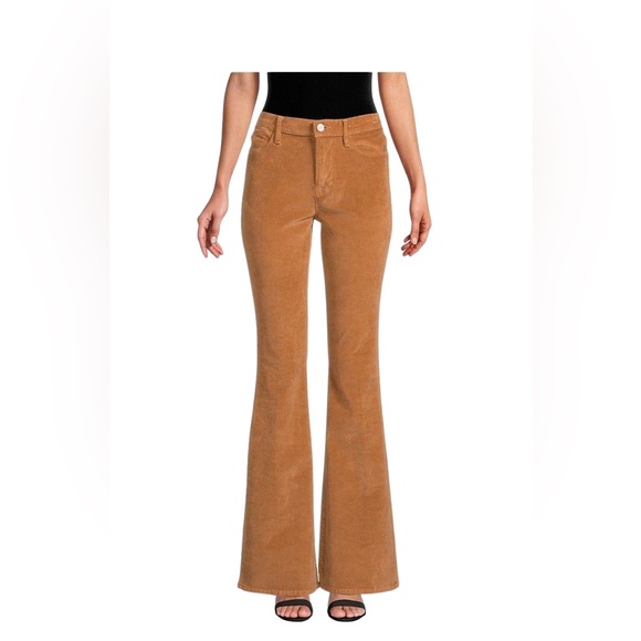 Frame Denim Denim - NEW FRAME Latte Tan Corduroy Le High-Rise Flare Leg Jeans Size 34